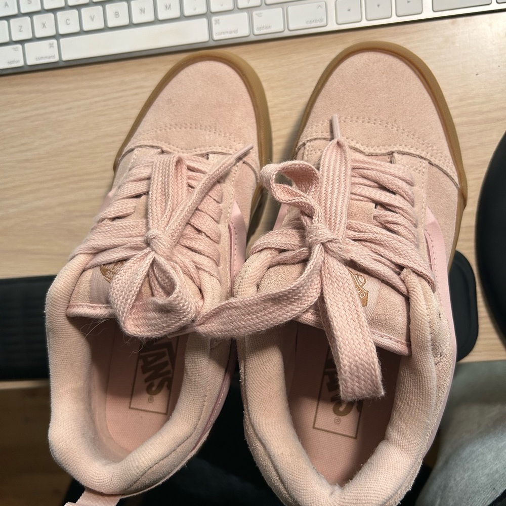 Vans Platform Sneakers in Blush Pink with Gum Sole - Picture 3 of 6